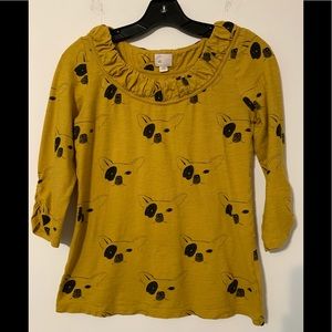 Postmark by Anthropologie top French bulldog print